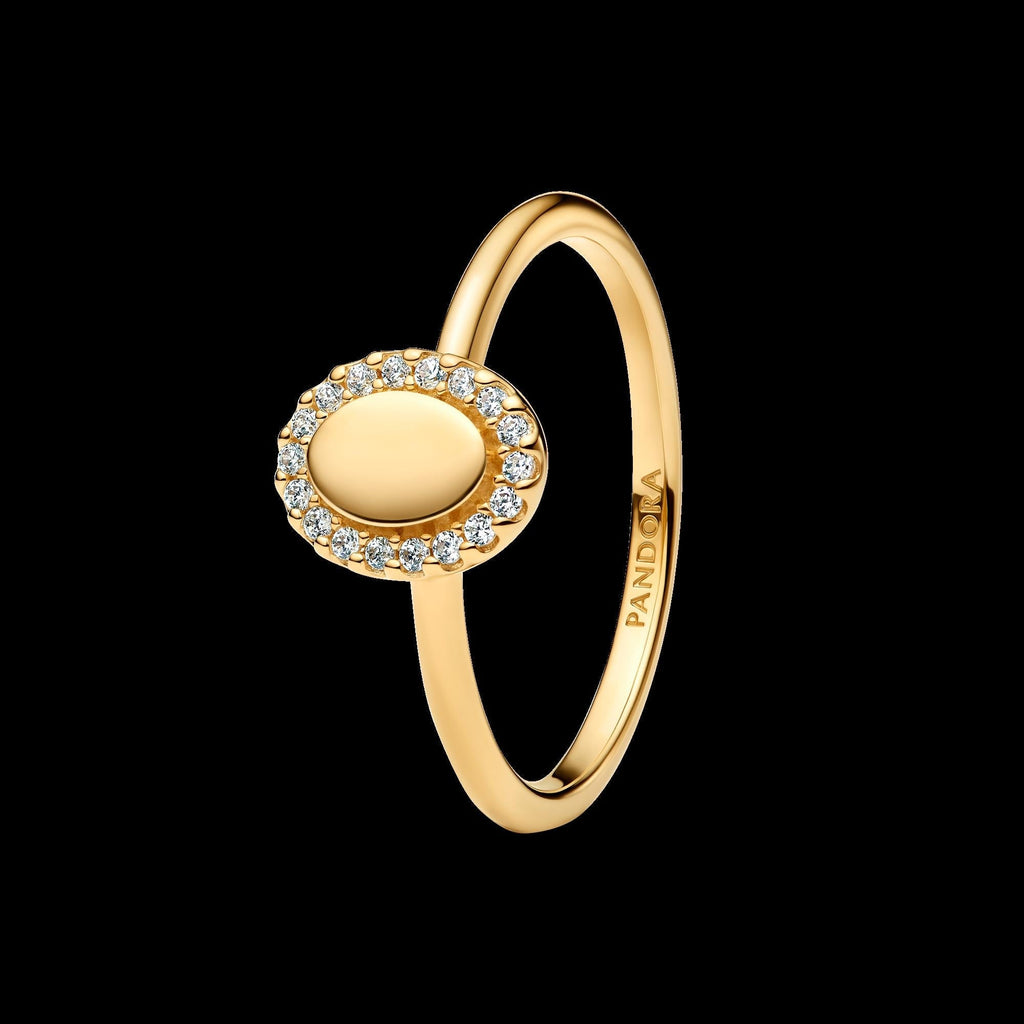 Oval Sparkling Halo Ring - Original Listing