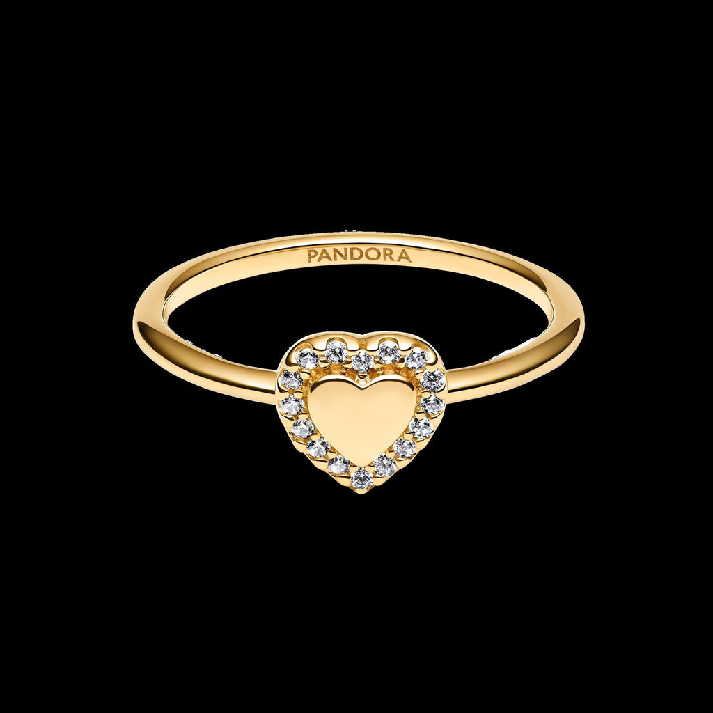 Engravable Heart Halo Ring - Original Listing
