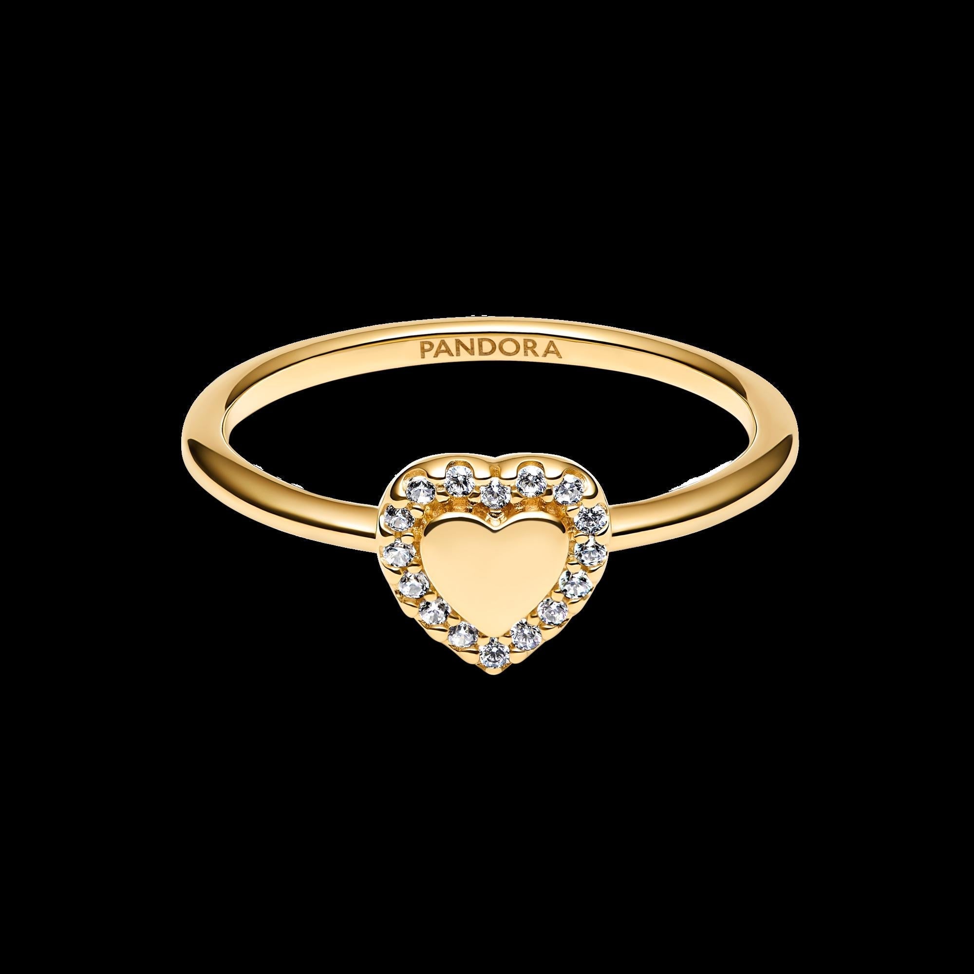 Engravable Heart Halo Ring - Original Listing