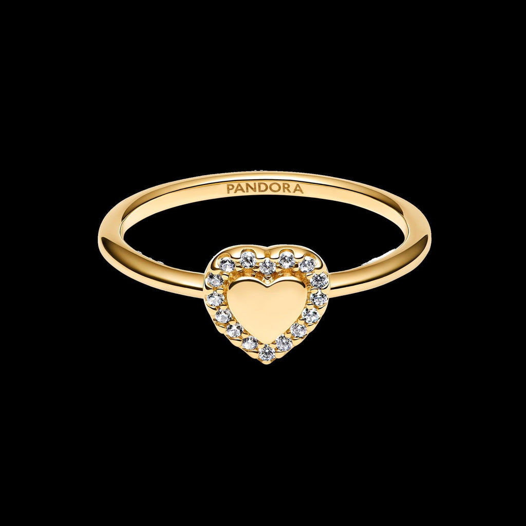 Engravable Heart Halo Ring - Original Listing
