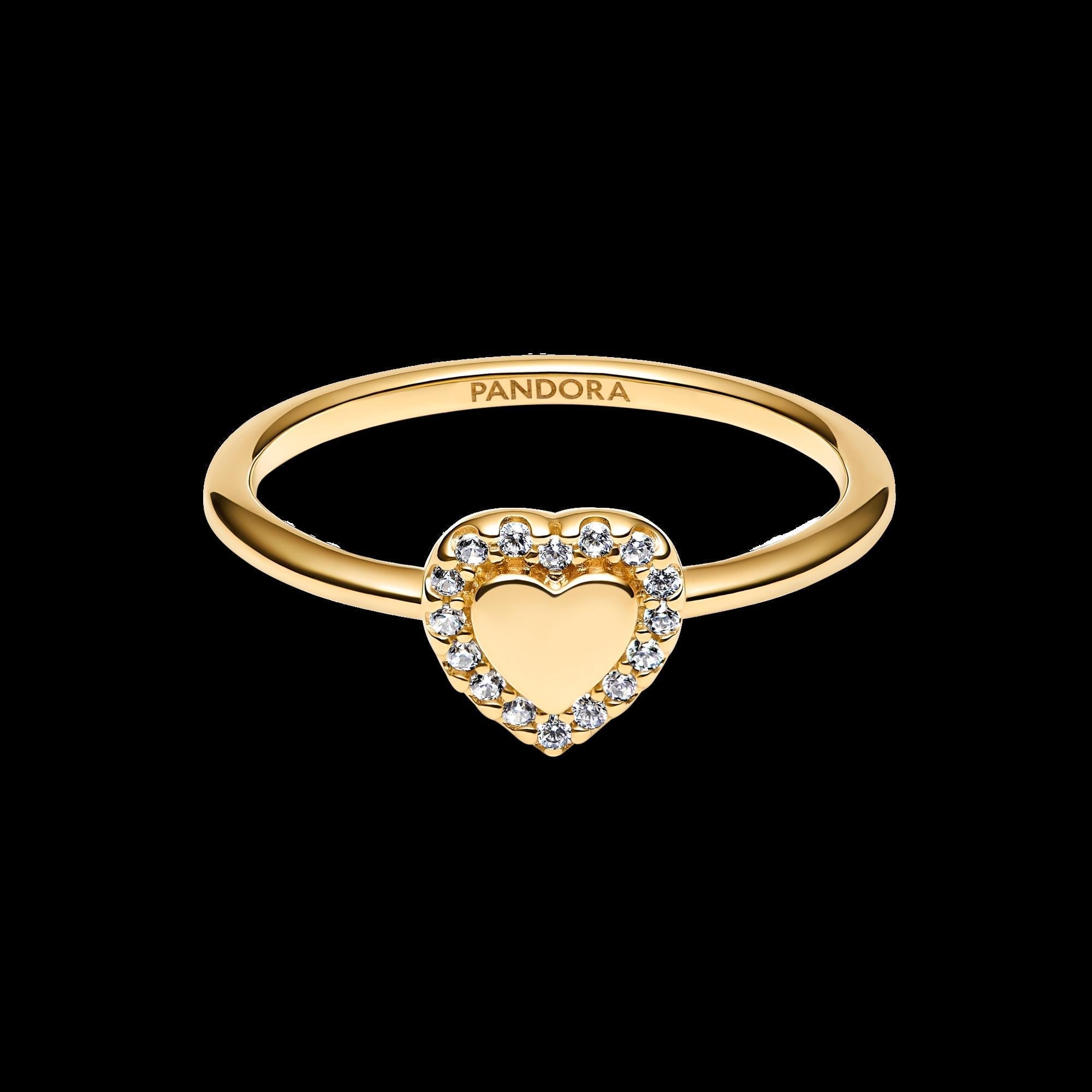 Engravable Heart Halo Ring - Original Listing