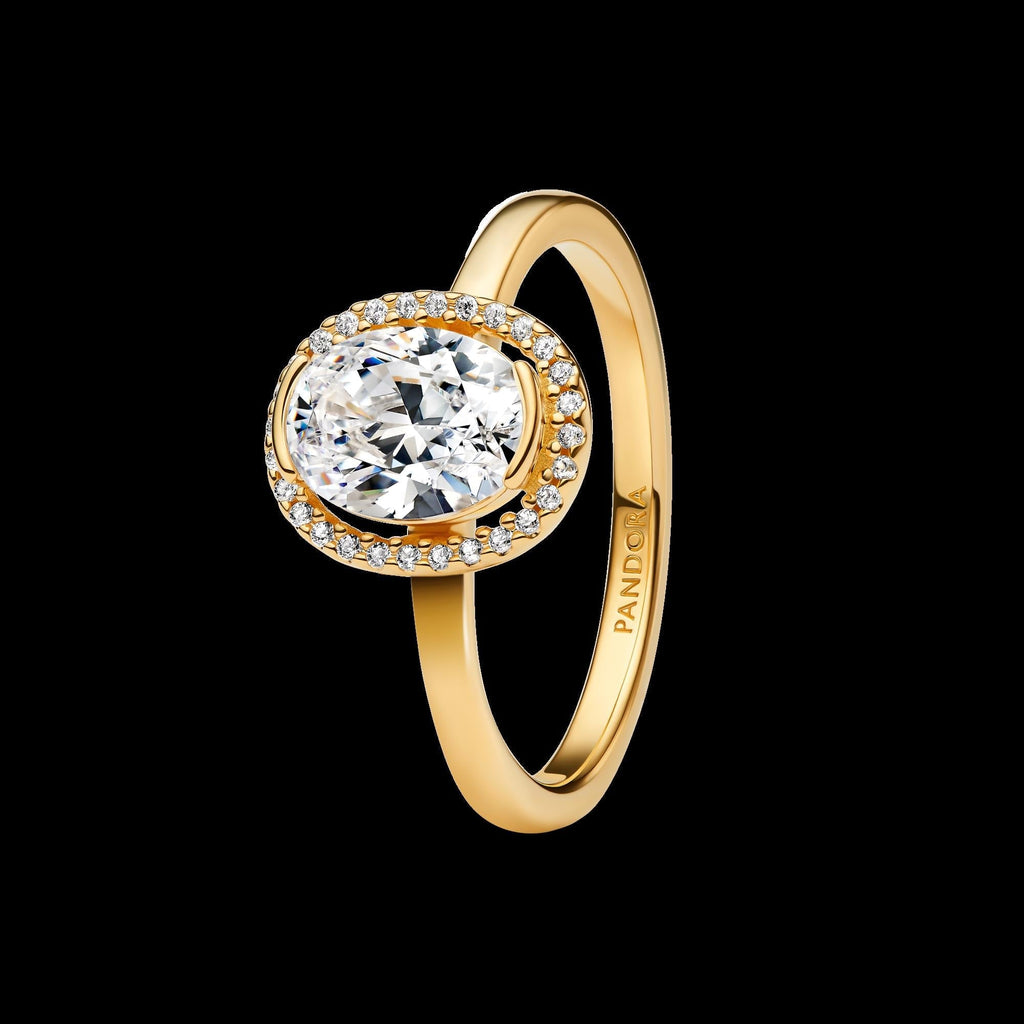 Sparkling Square Clear Halo Ring - Original Listing