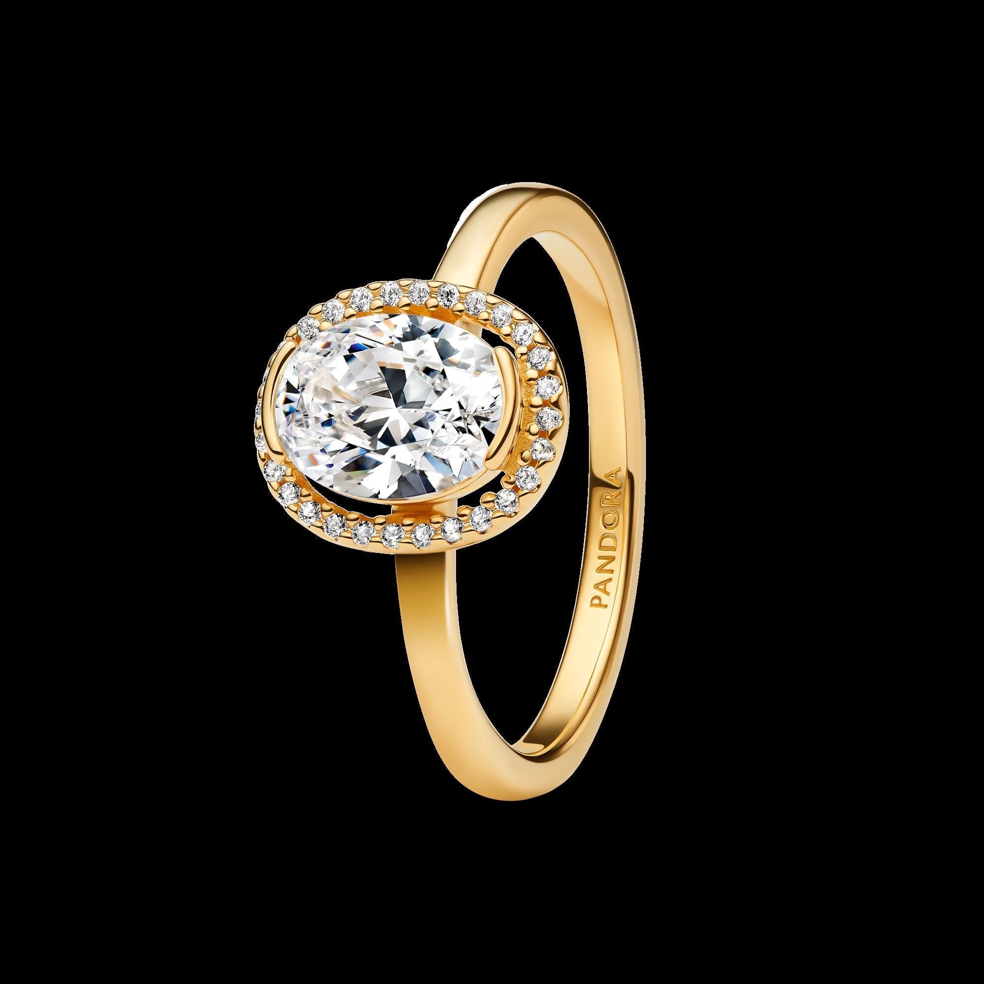Sparkling Square Clear Halo Ring - Original Listing