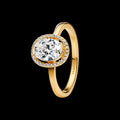 Oval Sparkling Halo Ring - Original Listing
