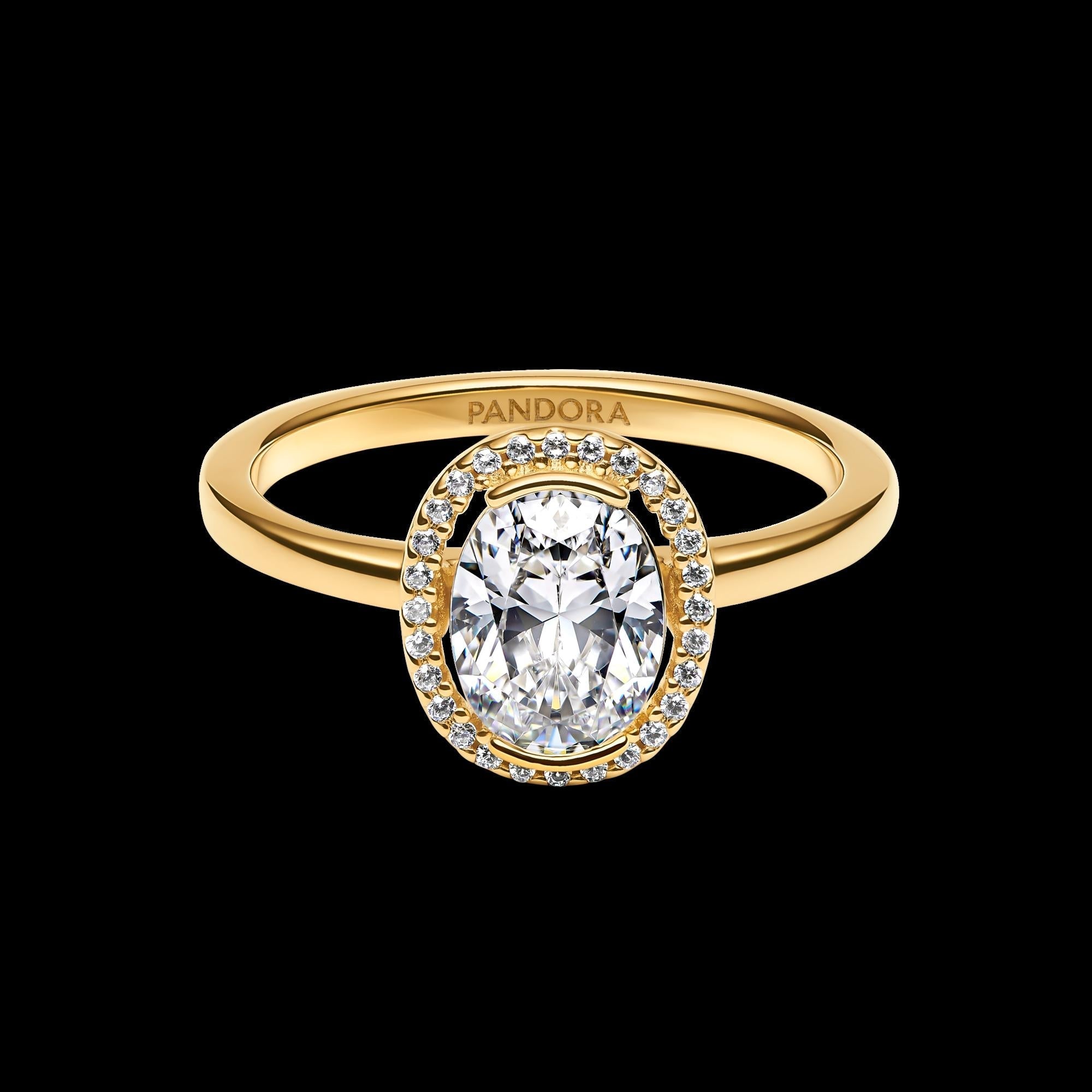 Oval Sparkling Halo Ring - Original Listing