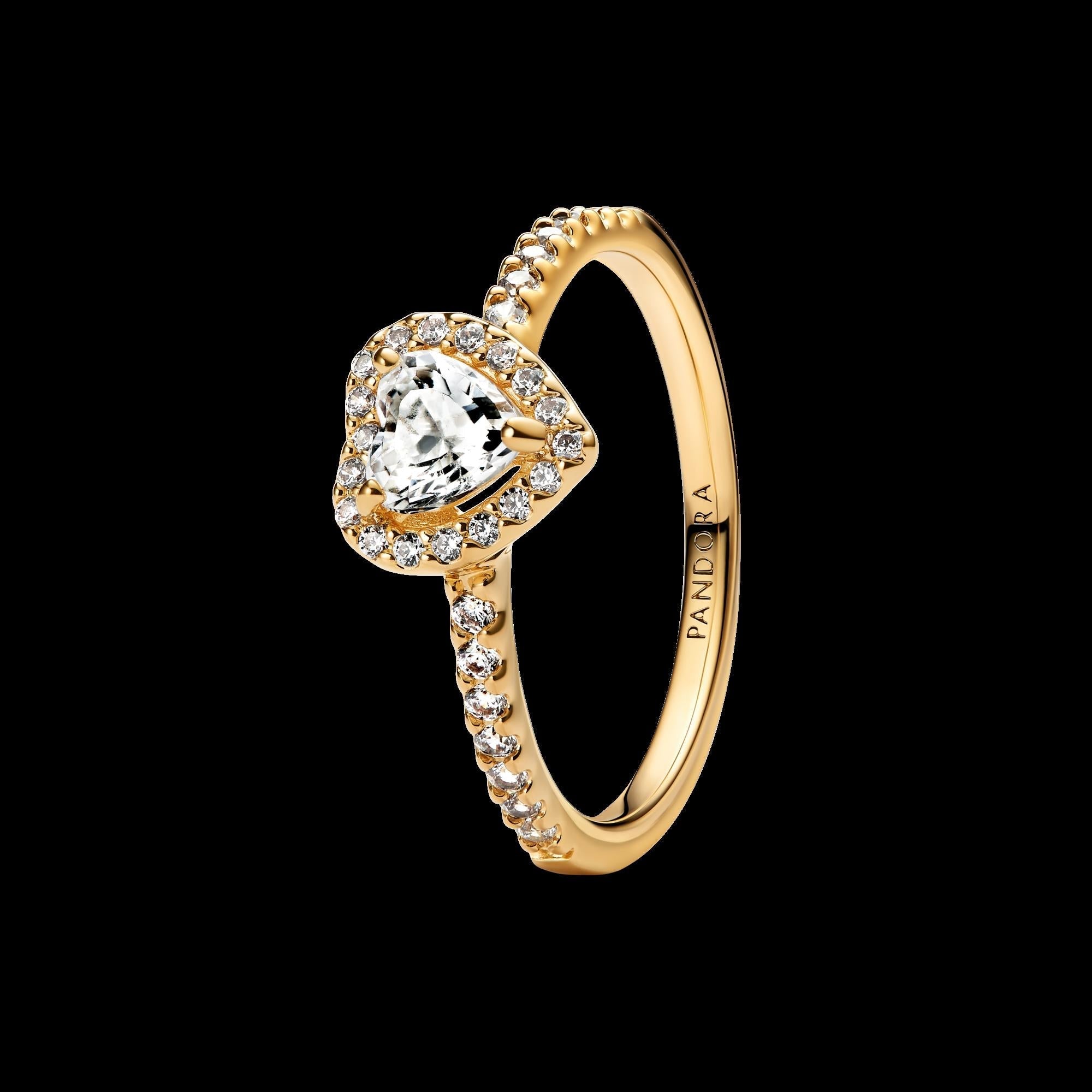 Sparkling Square Clear Halo Ring - Original Listing