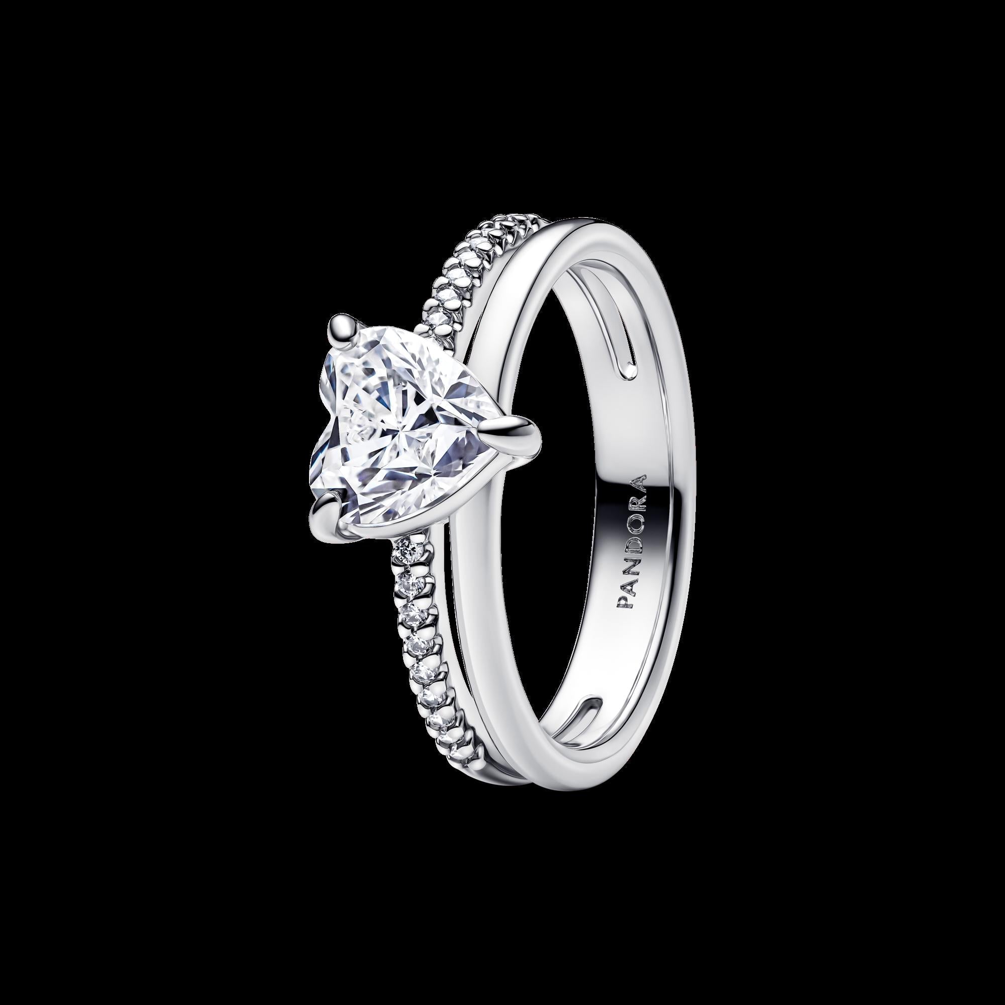 Sparkling Halo Hearts Ring - Original Listing