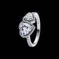 Sparkling Halo Hearts Ring - Original Listing
