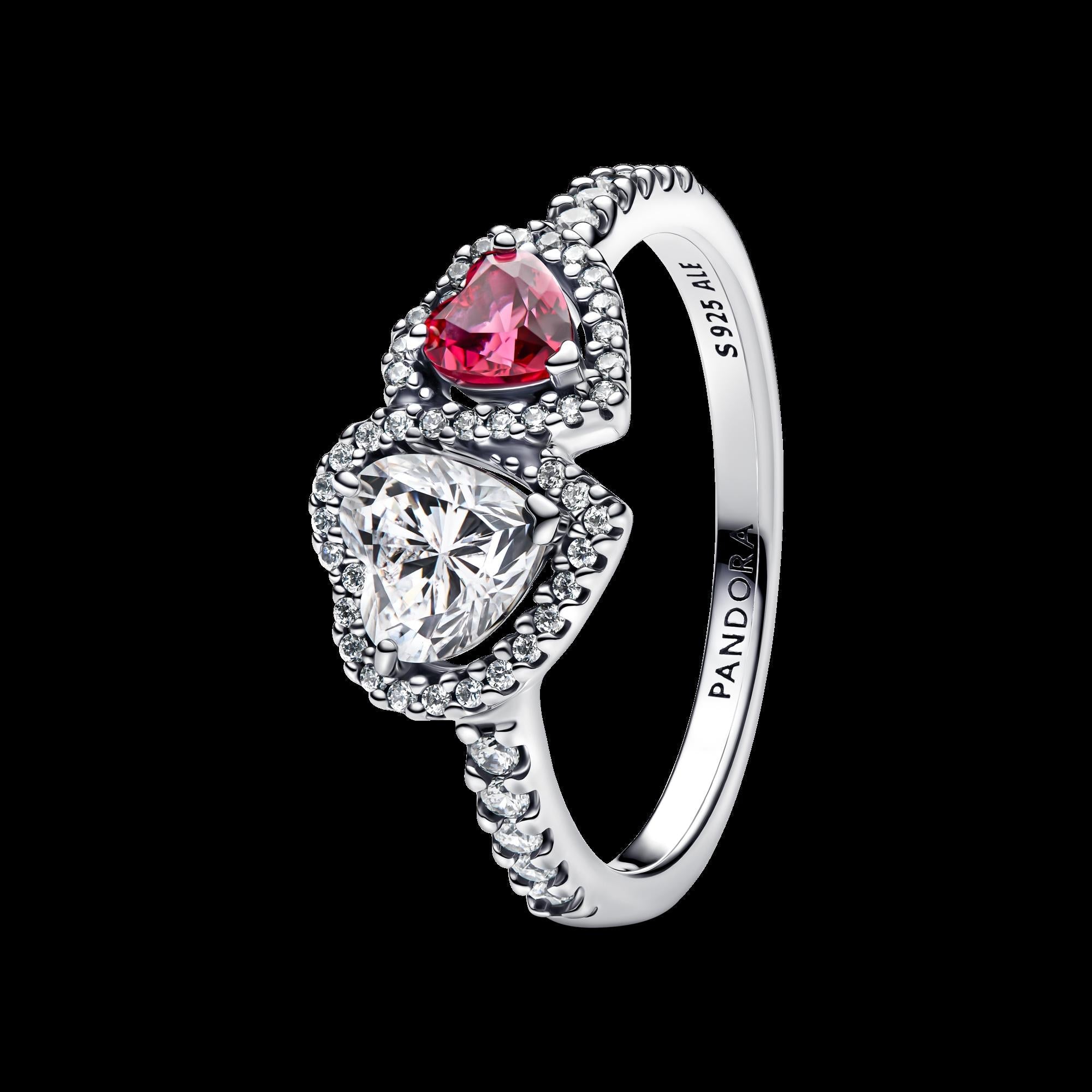 Sparkling Halo Hearts Ring - Original Listing