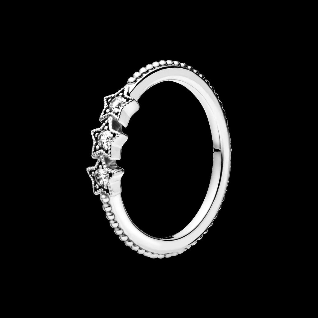 Celestial Blue Sparkling Moon Ring - Original Listing