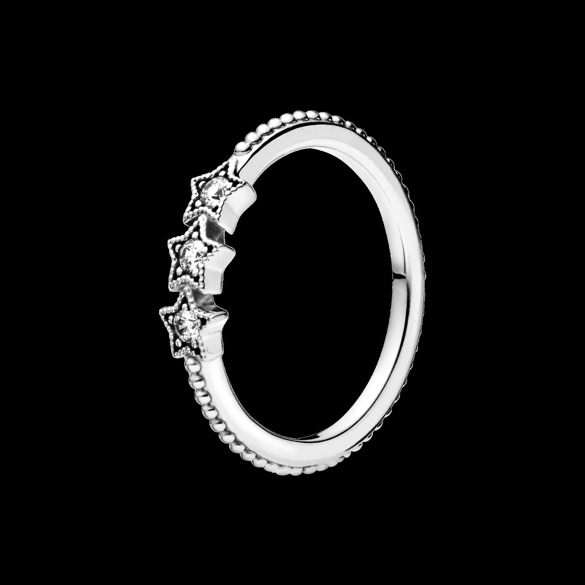 Celestial Blue Sparkling Moon Ring - Original Listing