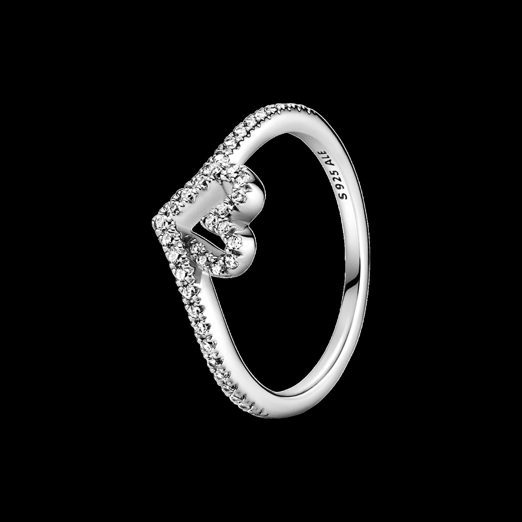 Sparkling Wishbone Heart Ring - Original Listing