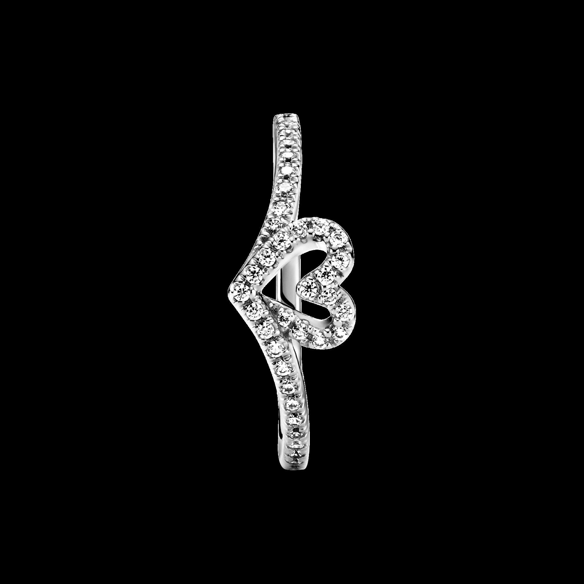 Sparkling Wishbone Heart Ring - Original Listing