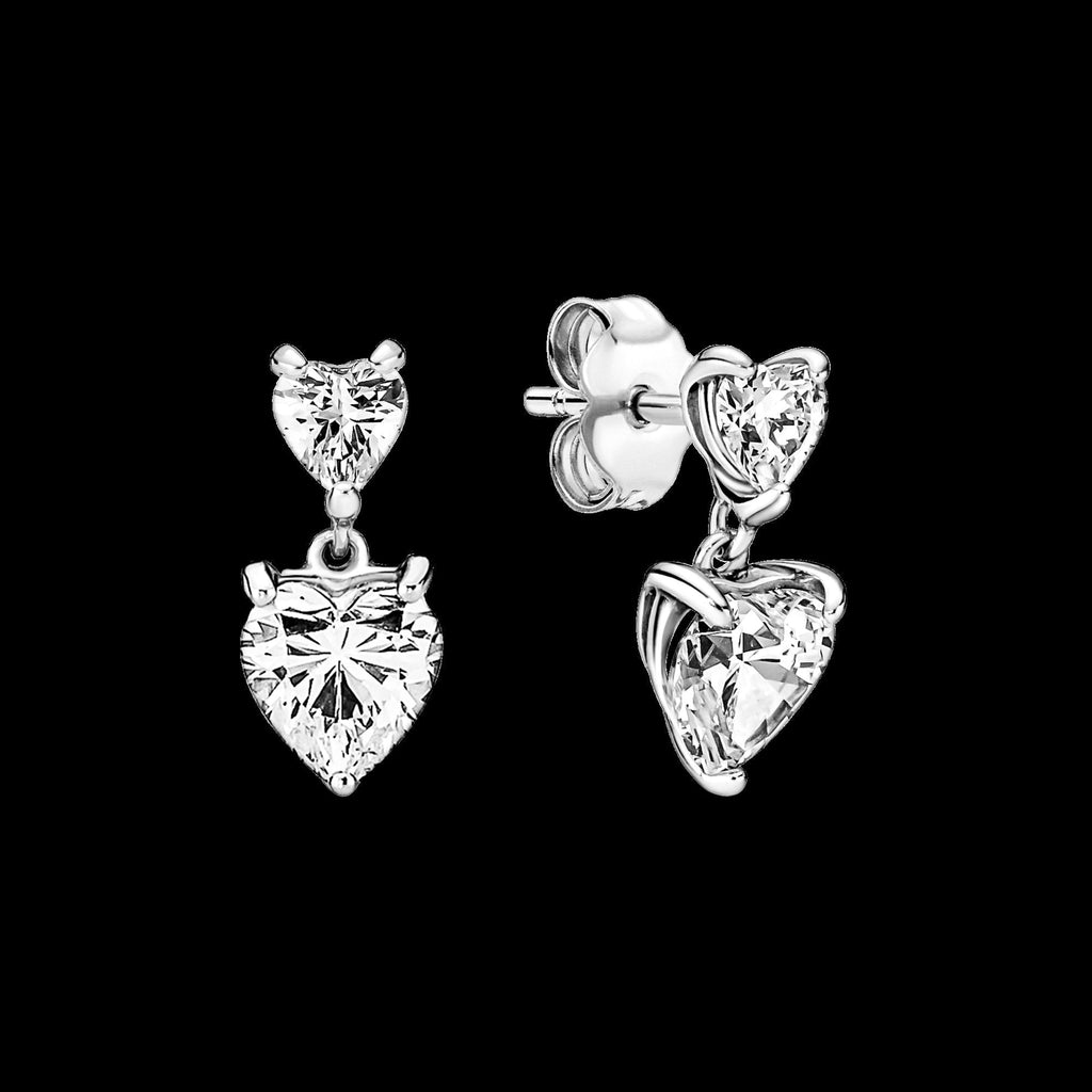 Elevated Pink Heart Stud Earrings - Original Listing
