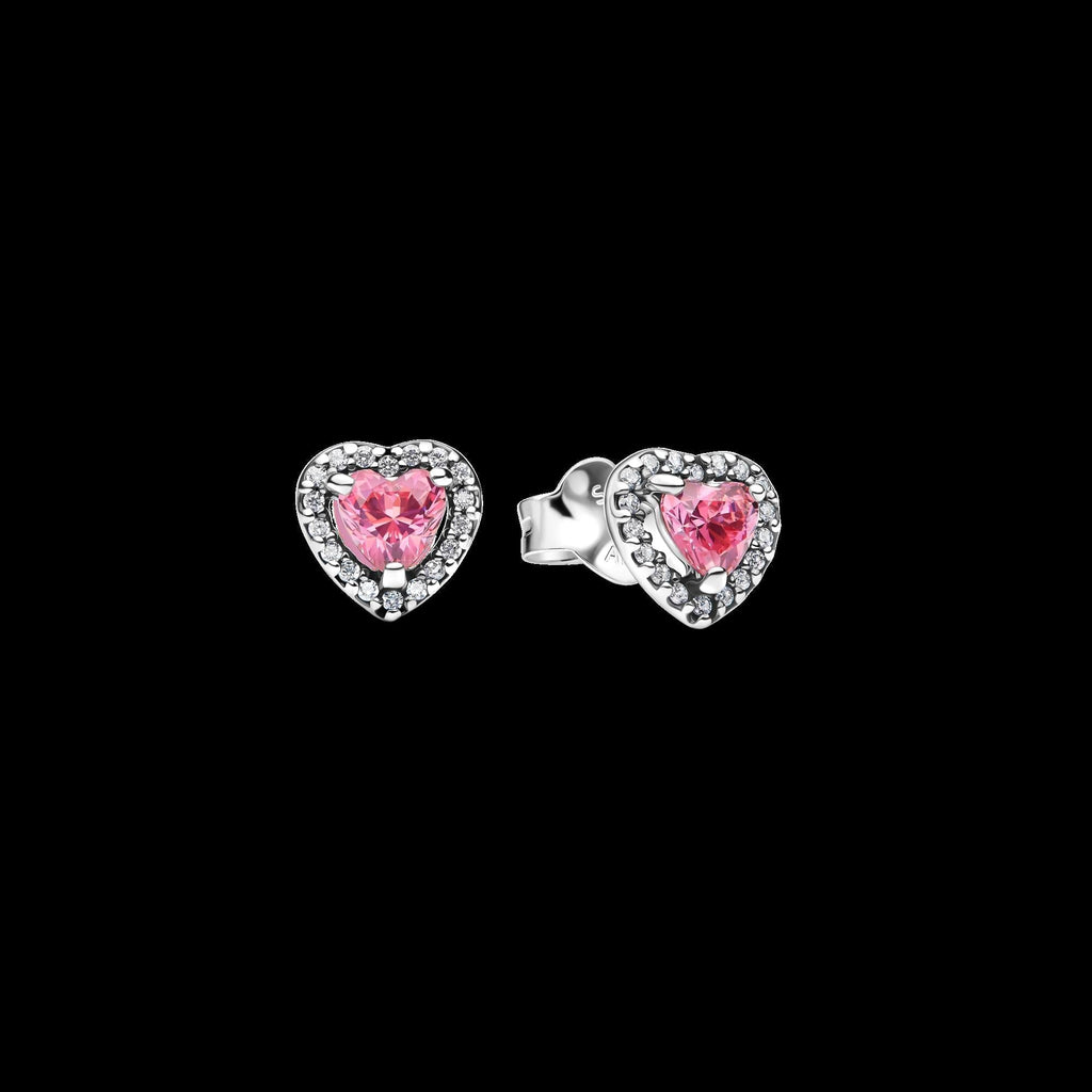 Elevated Pink Heart Stud Earrings - Original Listing