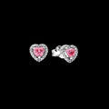 Elevated Pink Heart Stud Earrings - Original Listing