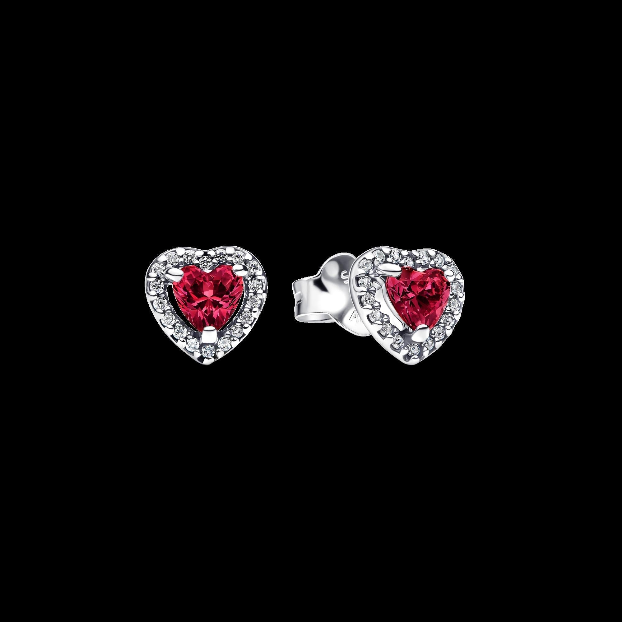 Elevated Pink Heart Stud Earrings - Original Listing