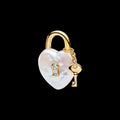 Treated Freshwater Cultured Baroque Pearl Padlock Dangle Charm - Original Listing
