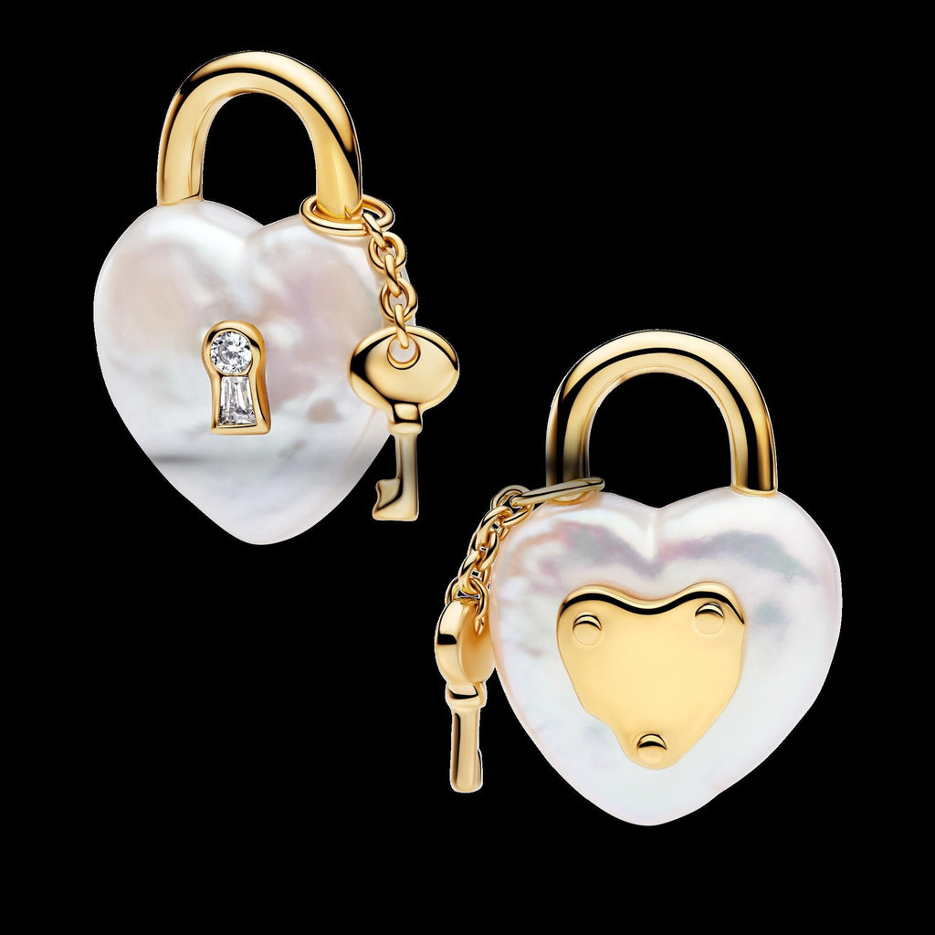Treated Freshwater Cultured Baroque Pearl Padlock Dangle Charm - Original Listing