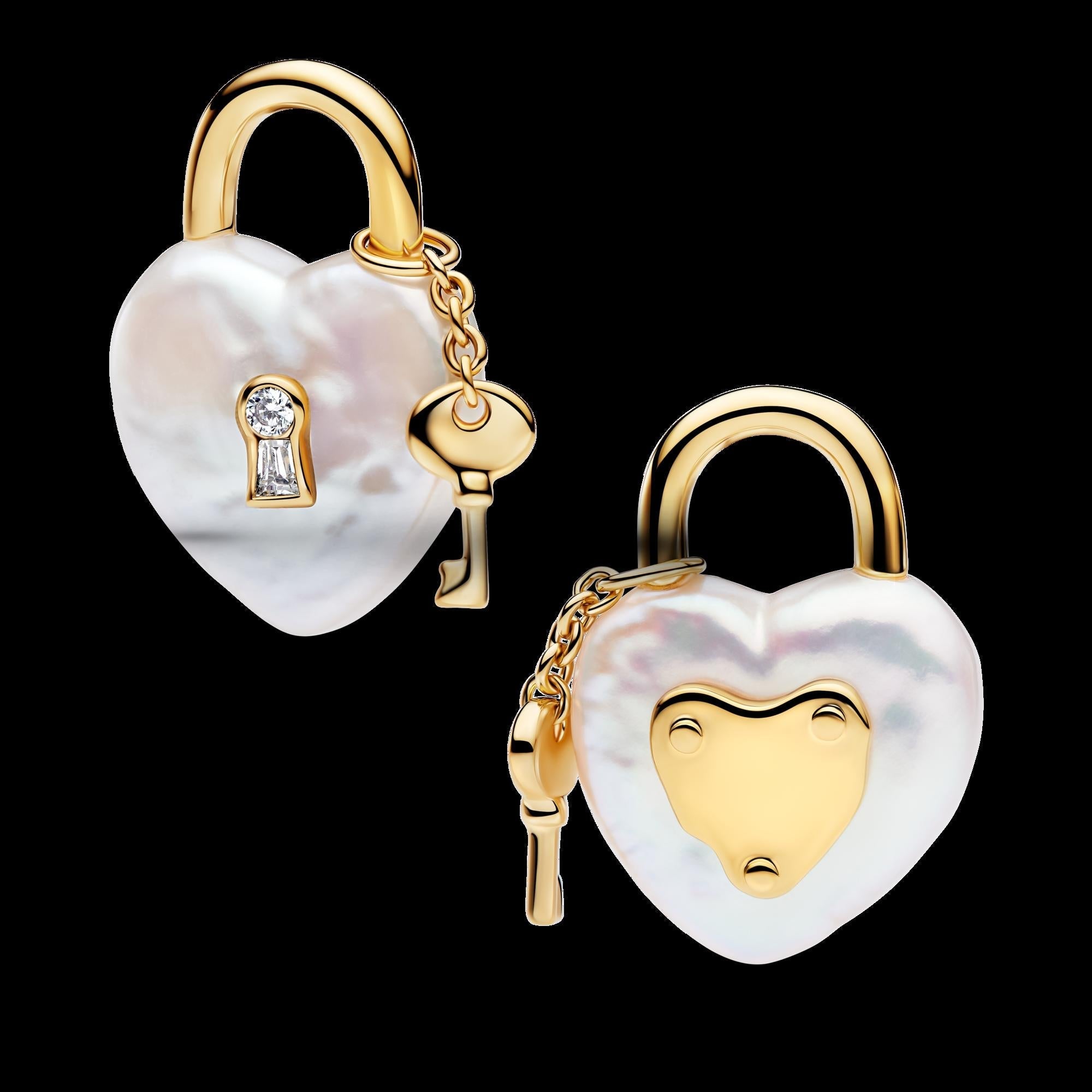 Treated Freshwater Cultured Baroque Pearl Padlock Dangle Charm - Original Listing