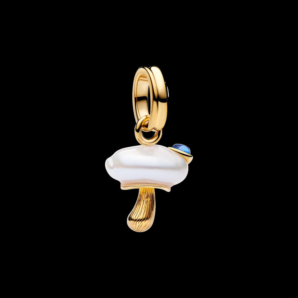 Treated Freshwater Cultured Baroque Pearl Mushroom Dangle Charm - Original Listing