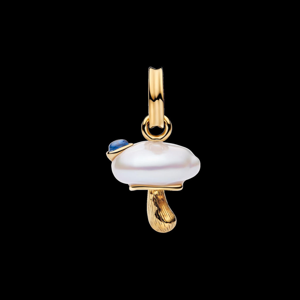 Treated Freshwater Cultured Baroque Pearl Mushroom Dangle Charm - Original Listing