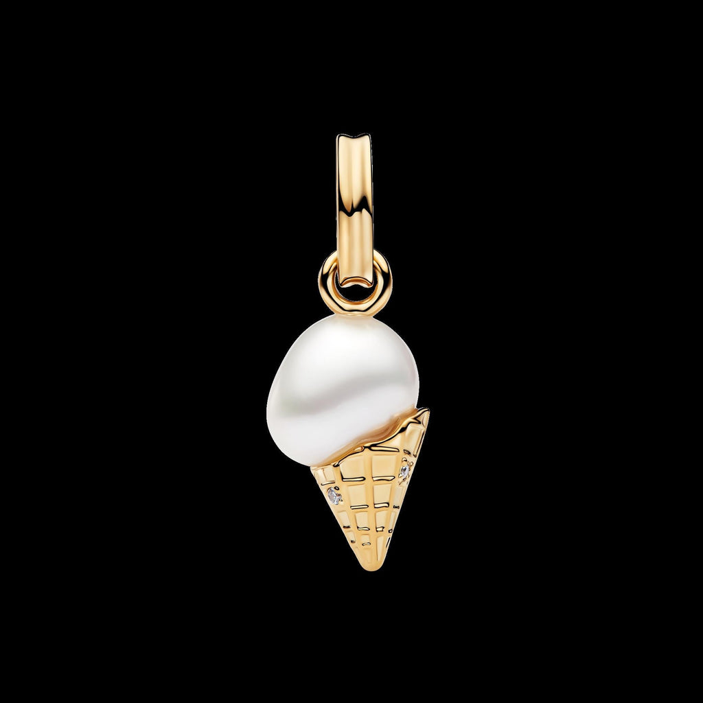 Treated Freshwater Cultured Baroque Pearl Ice Cream Dangle Charm - Original Listing