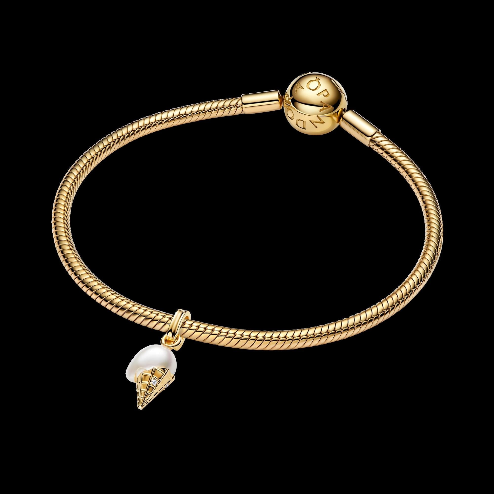 Treated Freshwater Cultured Baroque Pearl Ice Cream Dangle Charm - Original Listing