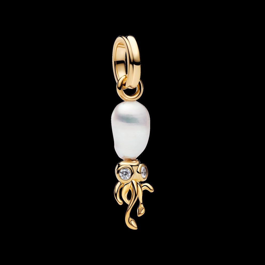 Treated Freshwater Cultured Baroque Pearl Squid Dangle Charm - Original Listing