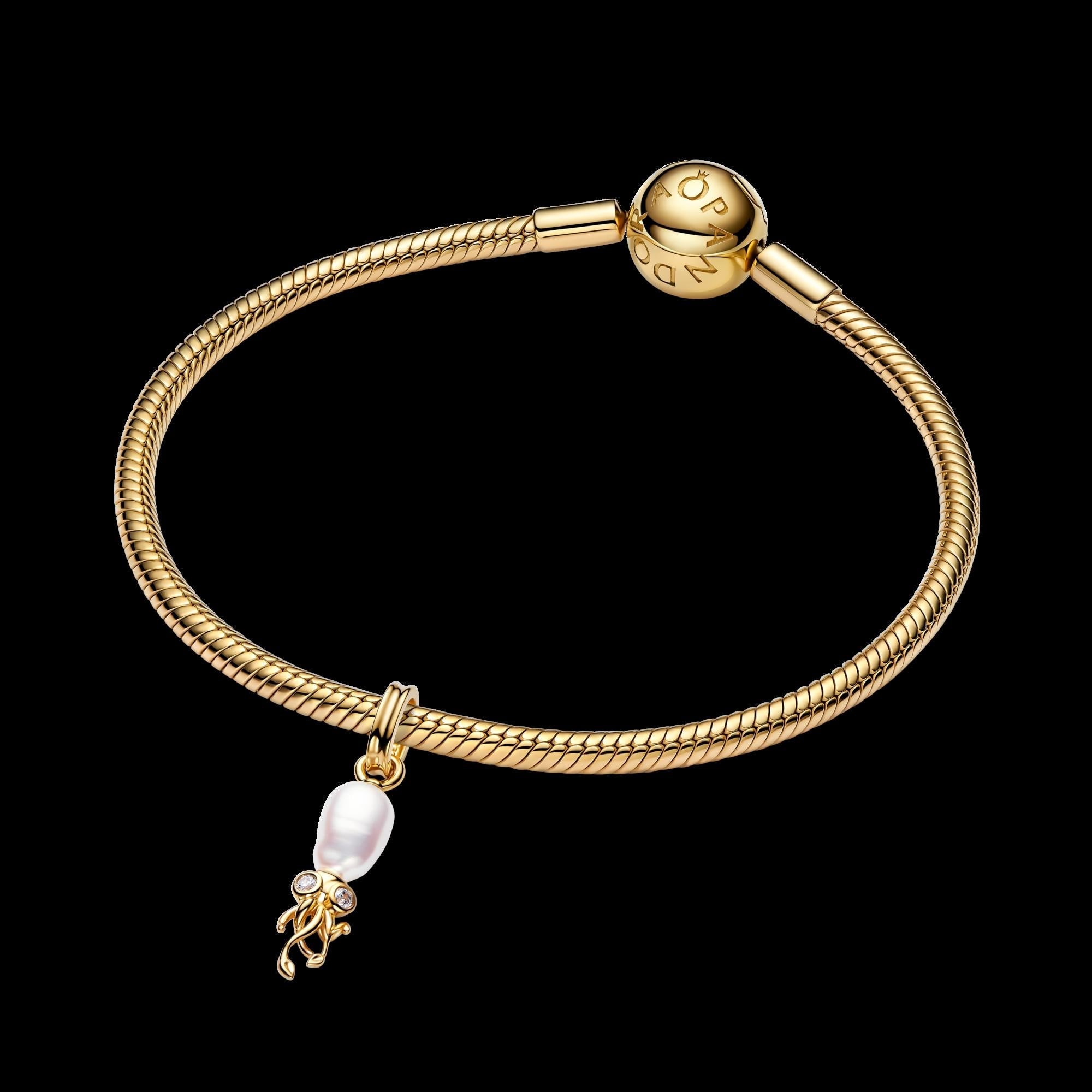 Treated Freshwater Cultured Baroque Pearl Squid Dangle Charm - Original Listing