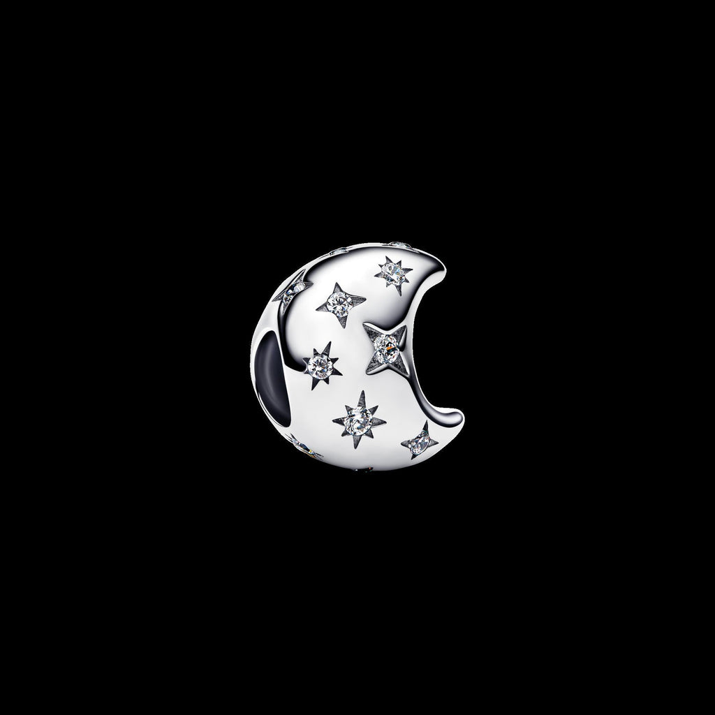 Celestial Blue Sparkling Moon Ring - Original Listing