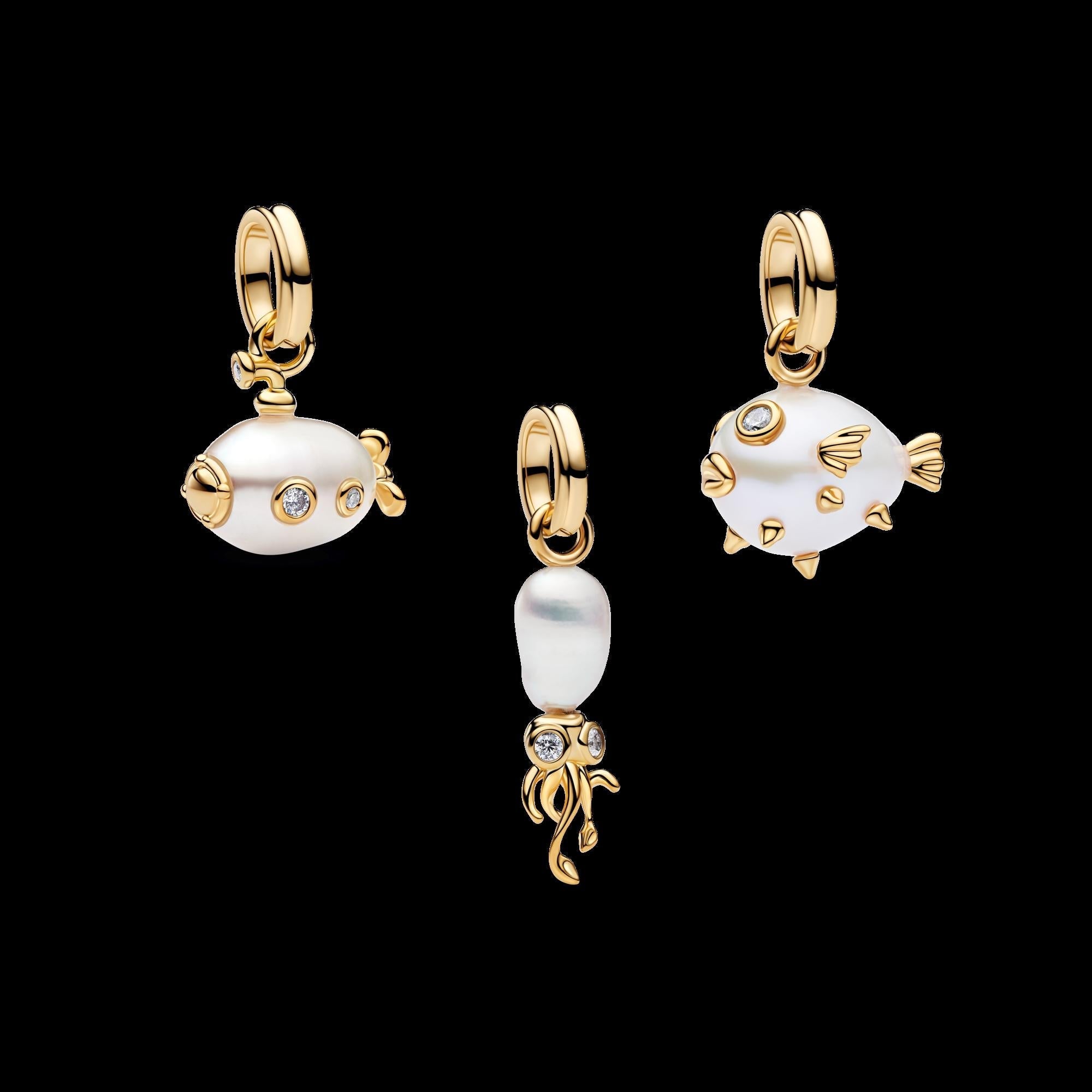 Treated Freshwater Cultured Baroque Pearl Submarine Dangle Charm - Original Listing