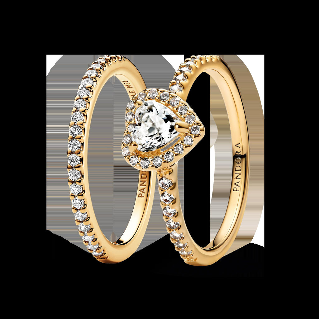 Sparkling Square Clear Halo Ring - Original Listing